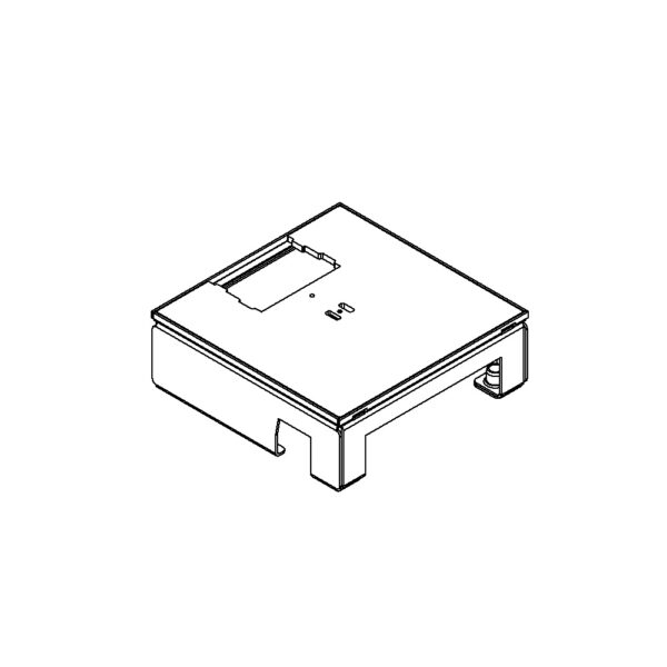 Produktbild UBD 167 001  -  Unterflur-Bodendose UBD 160 small inkl. belegtem Deckel aus 4mm SVZ, ohne Schutzkante mit Ausschnitt